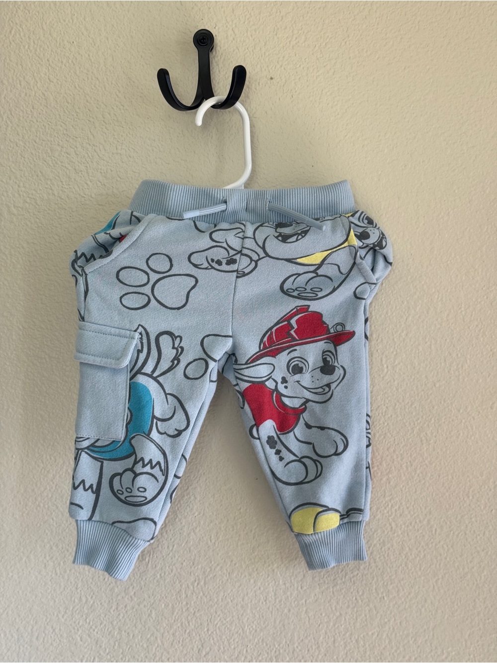 Paw Patrol Light Blue Jogger Pants with Character Prints